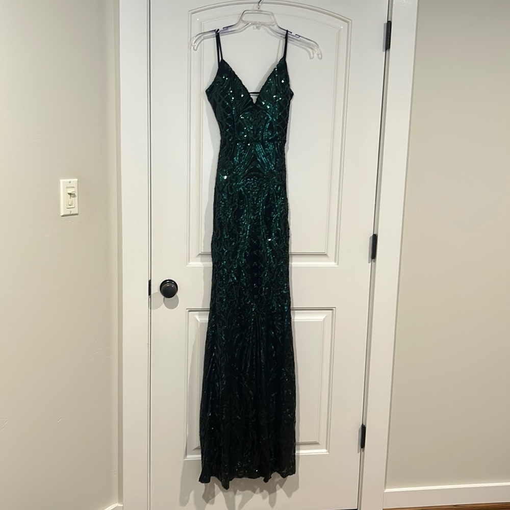 Prom or Ball Dress Green Sequin mermaid style